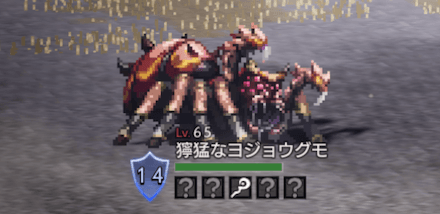 獰猛なヨジョウグモ