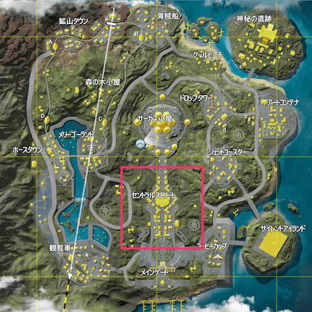 セントラルストリート位置の画像