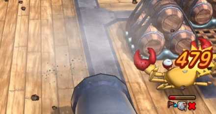 呼び出されたぐんたいガニを処理