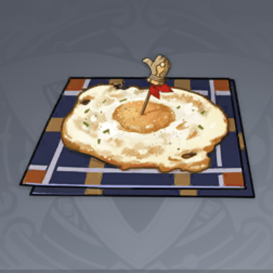 テイワット風焦げ卵の画像