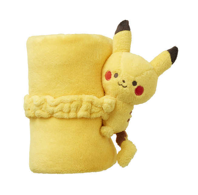ピカチュウマスコット付きブランケット