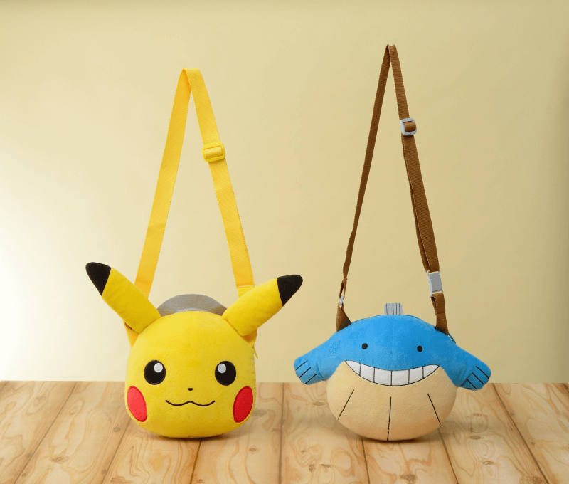 肩掛けぬいぐるみバッグ〜ピカチュウ・ホエルコ型水筒〜