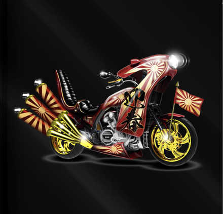 夜露死苦単車［赤］の画像