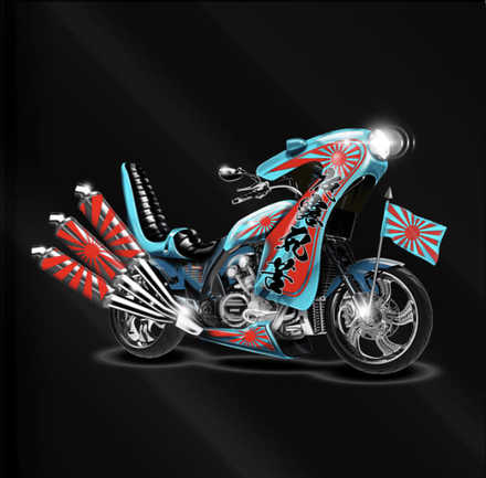 夜露死苦単車［青］の画像