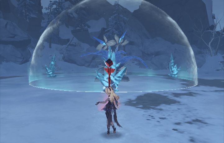 霜に覆われた奇跡の樹に挑戦しエッセンスを集める