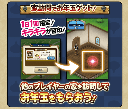 家訪問でお年玉ゲット