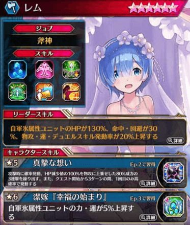 ファンキル レム ウェディング の評価とおすすめ姫型 ゲームエイト