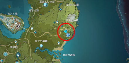北風の狼の神殿のマップ画像