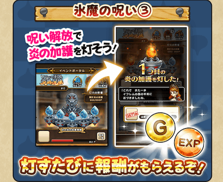 氷魔の呪いを解放して報酬ゲット