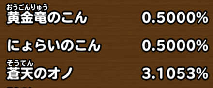 目玉装備排出確率の画像