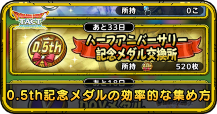 ハーフアニバーサリー記念メダル記事上