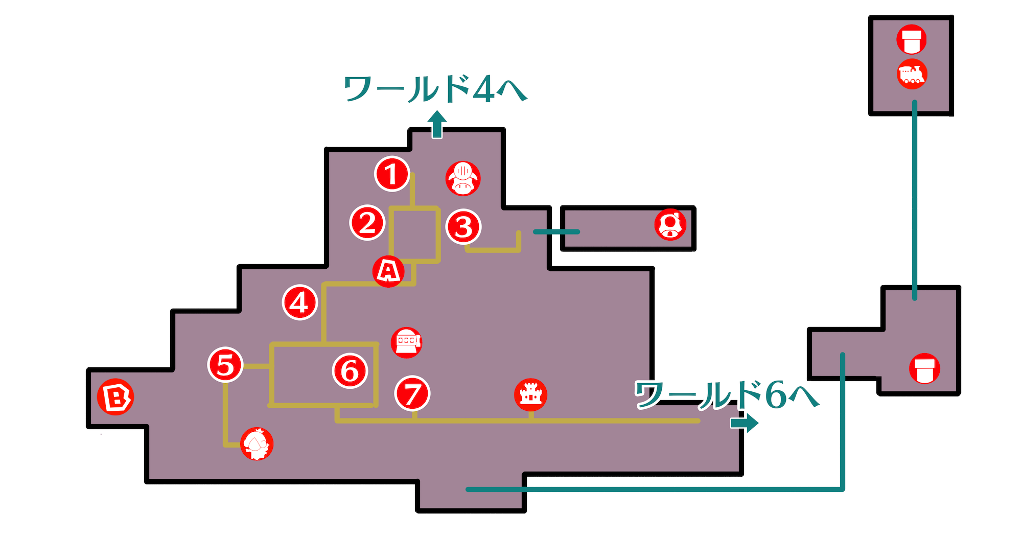 マリオ3Dワールド】ワールド5攻略｜マップと入手アイテム【Switch ...