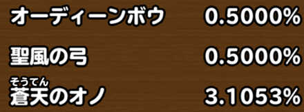 目玉装備排出確率の画像