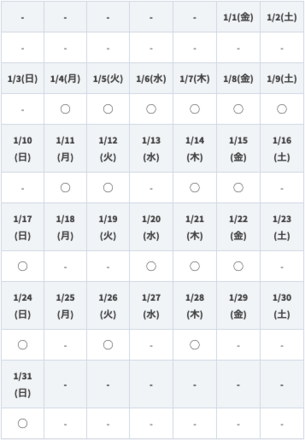 スケジュール_1月