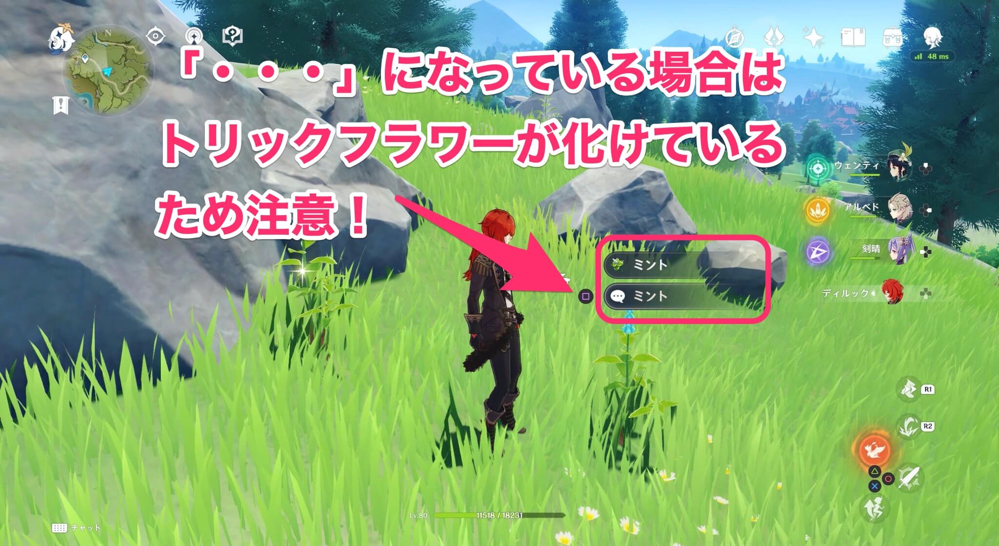 トリックフラワーが化けている