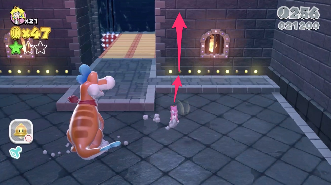 マリオ3Dワールド】ワールドクッパ-5のグリーンスターとハンコの マリオ3Dワールド】ワールドクッパ-5のグリーンスターとハンコの