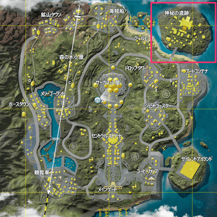 神秘の遺跡位置の画像