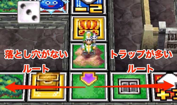 落とし穴や振り出しがないルートから進む