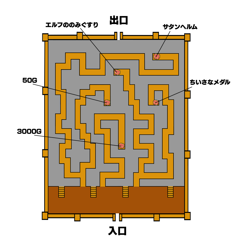 暗黒のすごろく場-細い通路の部屋-