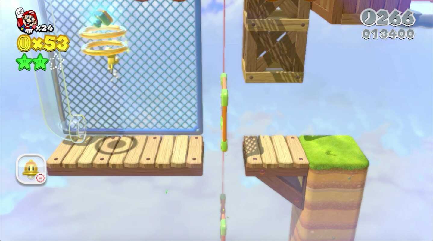 マリオ3Dワールド】ワールド3-2のグリーンスターとハンコの場所