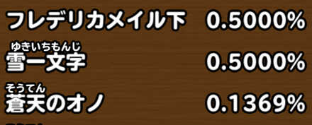 目玉装備排出確率の画像