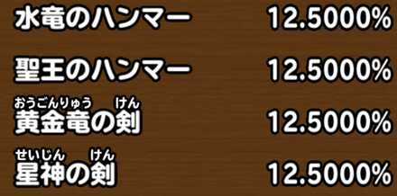 目玉装備排出確率の画像