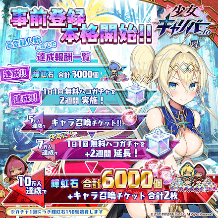 少女キャリバー 事前報酬