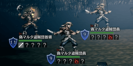 偽マルタ盗賊団首領&偽マルタ盗賊団員(Lv62)