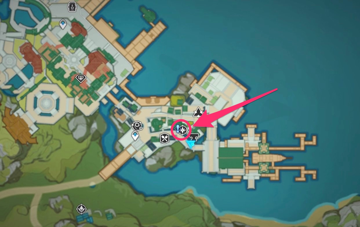 天穹の宝の跡の場所