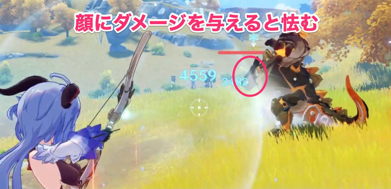 顔にダメージを与える