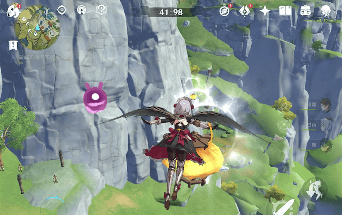 飛びながら霄灯を3つ集める