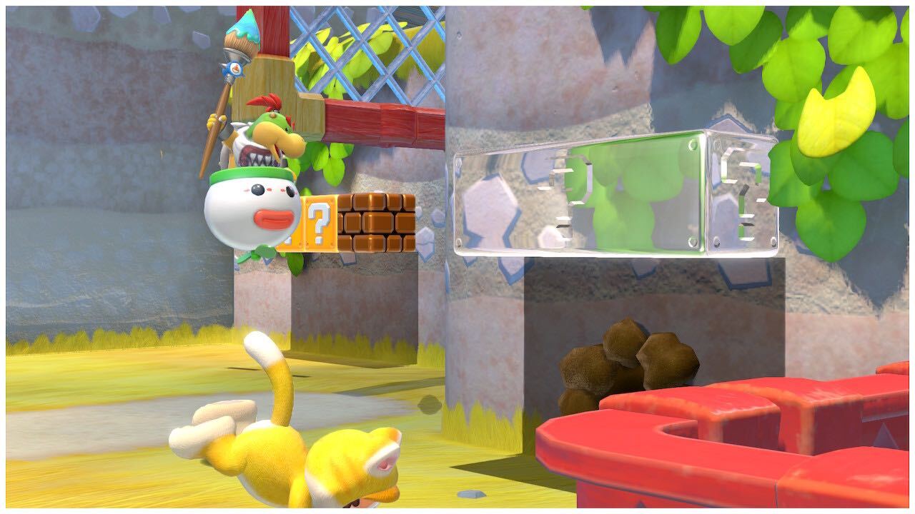 透明なブロックが