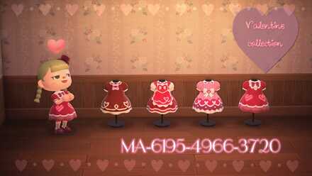 バレンタインワンピース画像