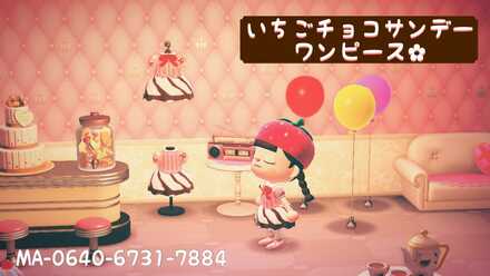 いちごチョコサンデーワンピース画像