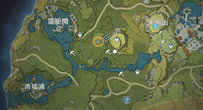 天衝山の左側にある、次の地点に移動する