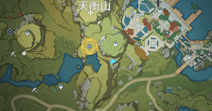 指定された地点に向かう