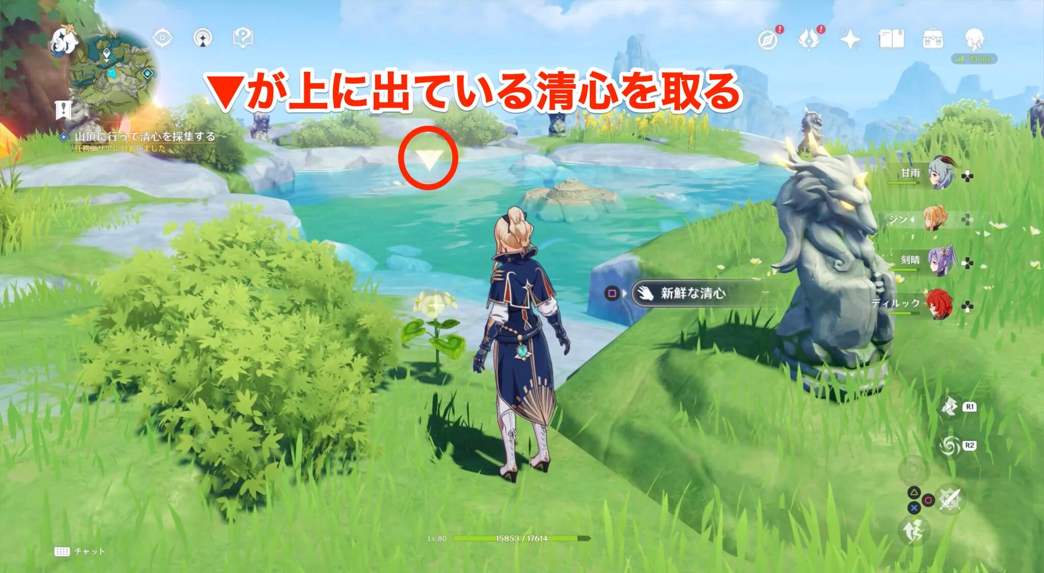 山頂に行って清心を採集