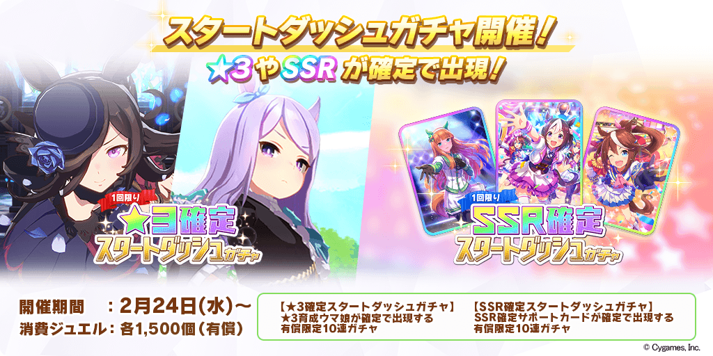 SSR確定スタートダッシュガチャ販売