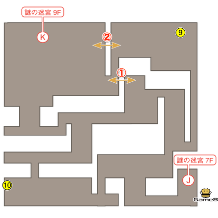 謎の迷宮8F