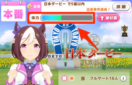 体力はレースに影響しない