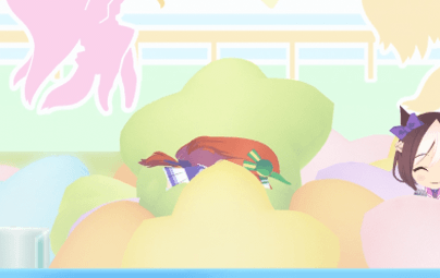 寝ているぬいぐるみ