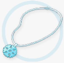 雪花のペンダントの画像