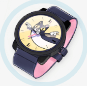 ウェーブキャットの時計の画像