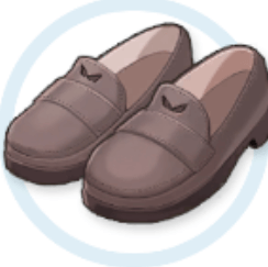 アンティークなエナメルローファーの画像