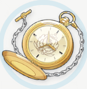 アンティークな懐中時計の画像