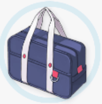 紺色のスクールバッグの画像