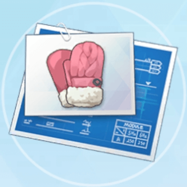 ニットのミトンの設計図画像