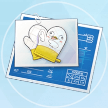 ペロロの鍋掴みの設計図画像