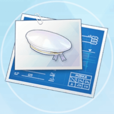 リボン付きベレー帽の設計図画像