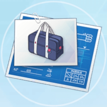 紺色のスクールバッグの設計図画像